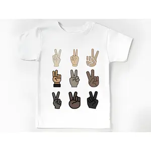 Peace Sign Childrens Tee & Baby Bodysuit - Soft Cotton Equality Rights Toddler Shirt, Black History Month Social Justice Top, Breathable Everyday Family Matching Outfit
