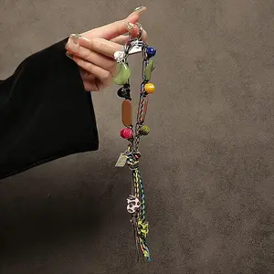 Boho Style Beaded Phone Chain, Colorful Beaded Phone Lanyard, Fashion Phone Strap for Women & Girls, Phone Charms, Mobile Phone Decoration Accessories