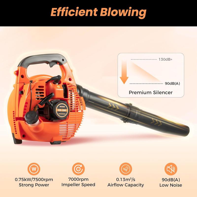 Handheld Gas Leaf Blower For Lawn Snow Removal Powerful Backpack Blower For Outdoor Use home essentials
