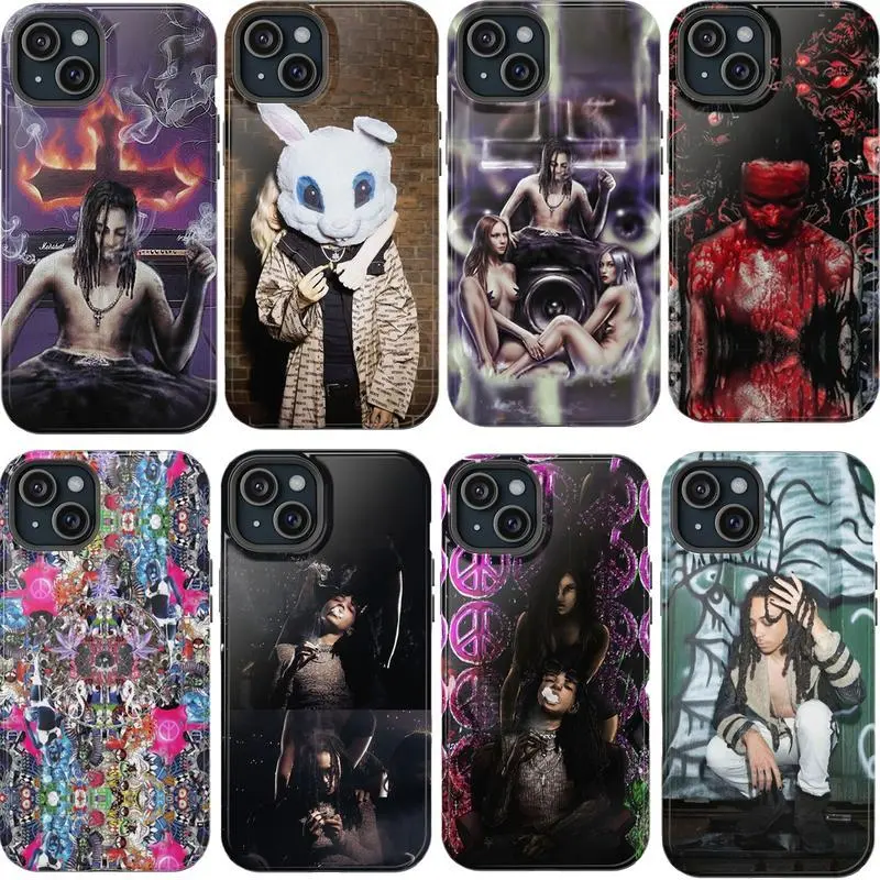 Che Rapper Bonnie Foxy Chica Horror Game Aesthetic Heavy Duty Tough Phone Case Shockproof Drop Protection Durable Hard Cover Trendy Gift for iPhone 11 12 13 14 15 16 17 Pro Max Plus