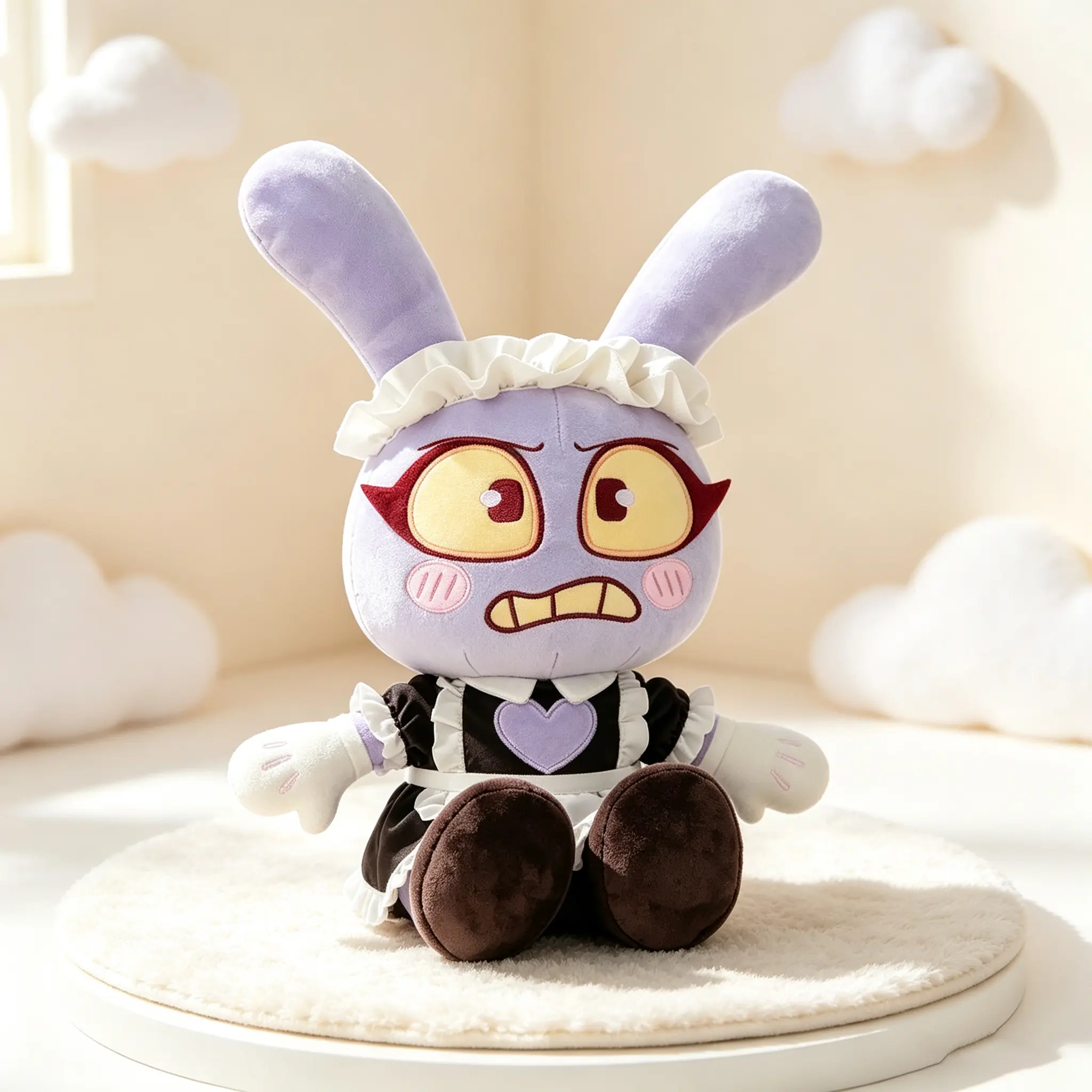 Maid Jax Plush Keychain Doll, Unique Maid-Circus Cutecore Collectible, Soft Mini Stuffed Accessory for Backpacks & Keys, Perfect Fan Gift