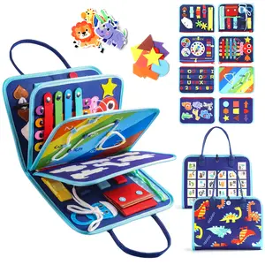 Busy Board Montessori Toy, 1 Count Preschool Activities For Learning Fine Motor Skills, Educational Toy For Boys Girls