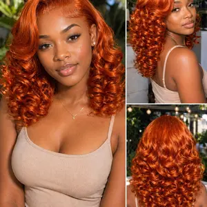 spring curl wig 200% 13x4 100%100 human hair