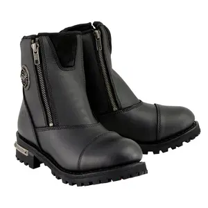 Milwaukee Leather Men’s Plain Toe Biker Boots - Leather Motorcycle Riding Boots