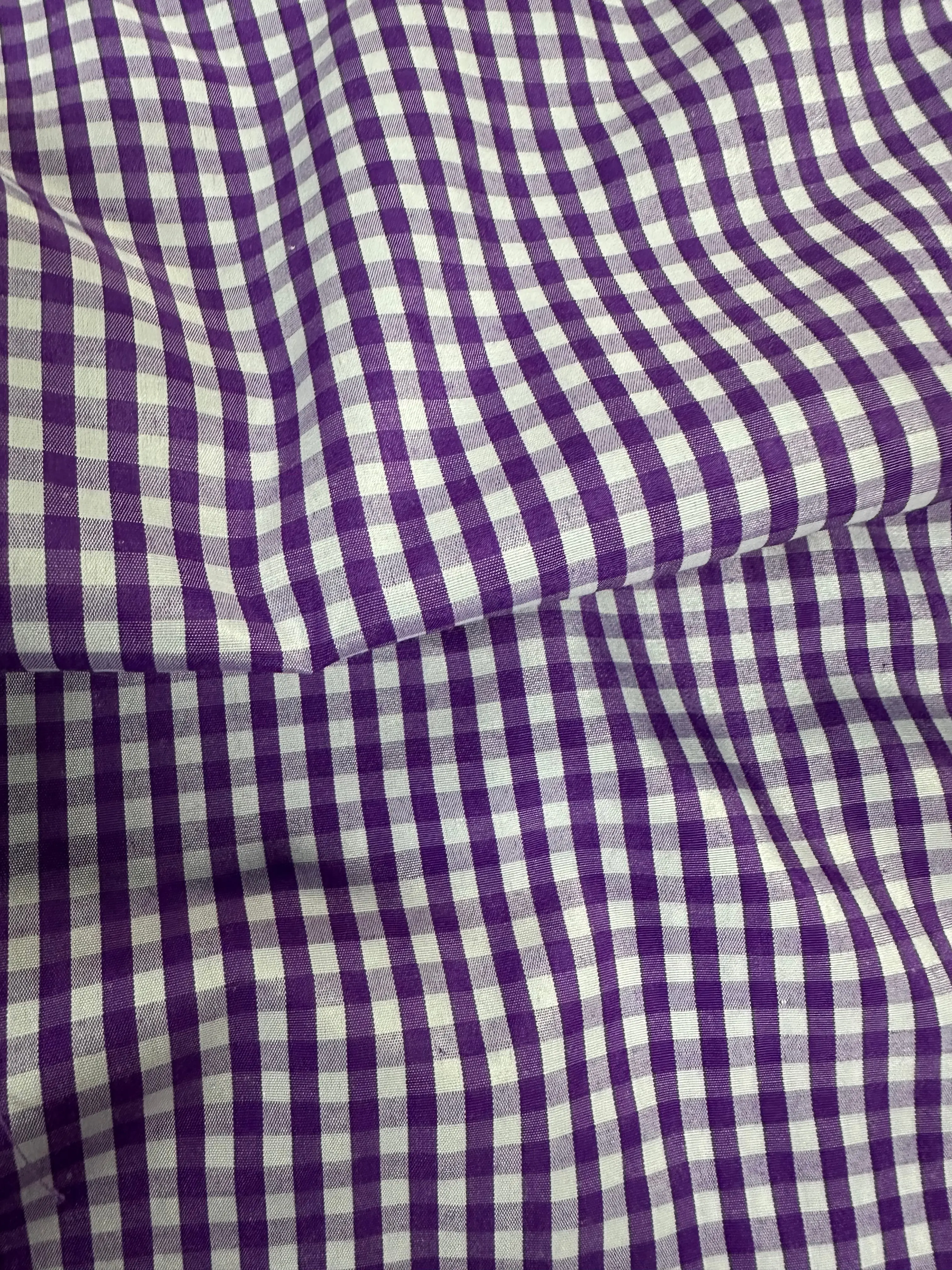 Purple Gingham Fabric 60"x 36"