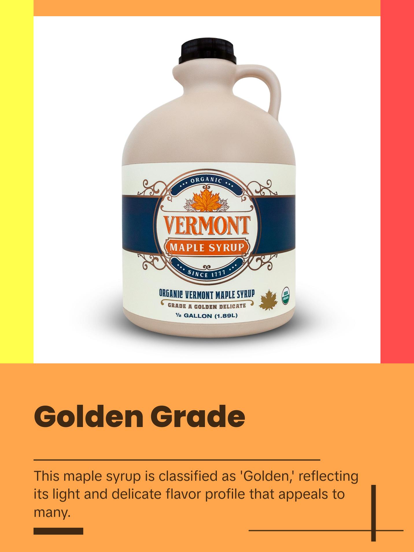 Golden Organic Vermont Maple Syrup - Jug