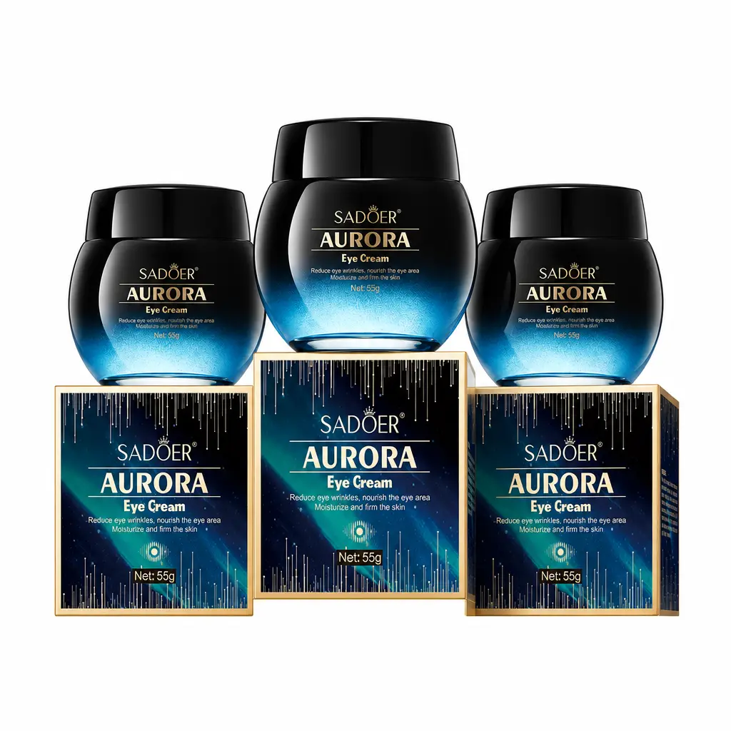 3PCS SADOER Aurora Blue Glow Eye Cream - Hydrating Moisturizer for Daily Skincare, Non-Greasy Formula to Smooth Fine Lines, Hydrate Moisturizer Hydrate tightening