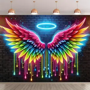 Angel Wings Pattern Wall Decor, Creative Wall Art, Modern Art Design, Wall Decor for Home Living Room Bedroom, Mural Decorations, Party Decoration Supplies, Ornaments