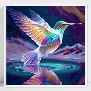 5D DIY Diamond Painting Kit Bird Round Diamond Embroidery Animal Rhinestone Artificial 11.8x11.8inch/30x30cm No Frame Canvas Handmade Gift
