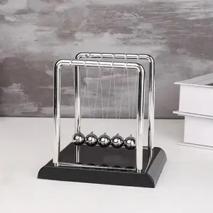 Classic Newton's Cradle Steel Ball Swing, Educational Physics Learning Model, Relaxation Desktop Ornament for Home Office Decoration Gift
