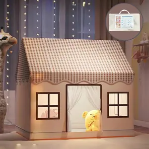 Cartoon Animal Pattern Children's Tent, Cute Indoor Play House, Portable Indoor Playhouse, Outdoor Playhouse, Lightweight Foldable Play Tent for Boys & Girls, Birthday Gift