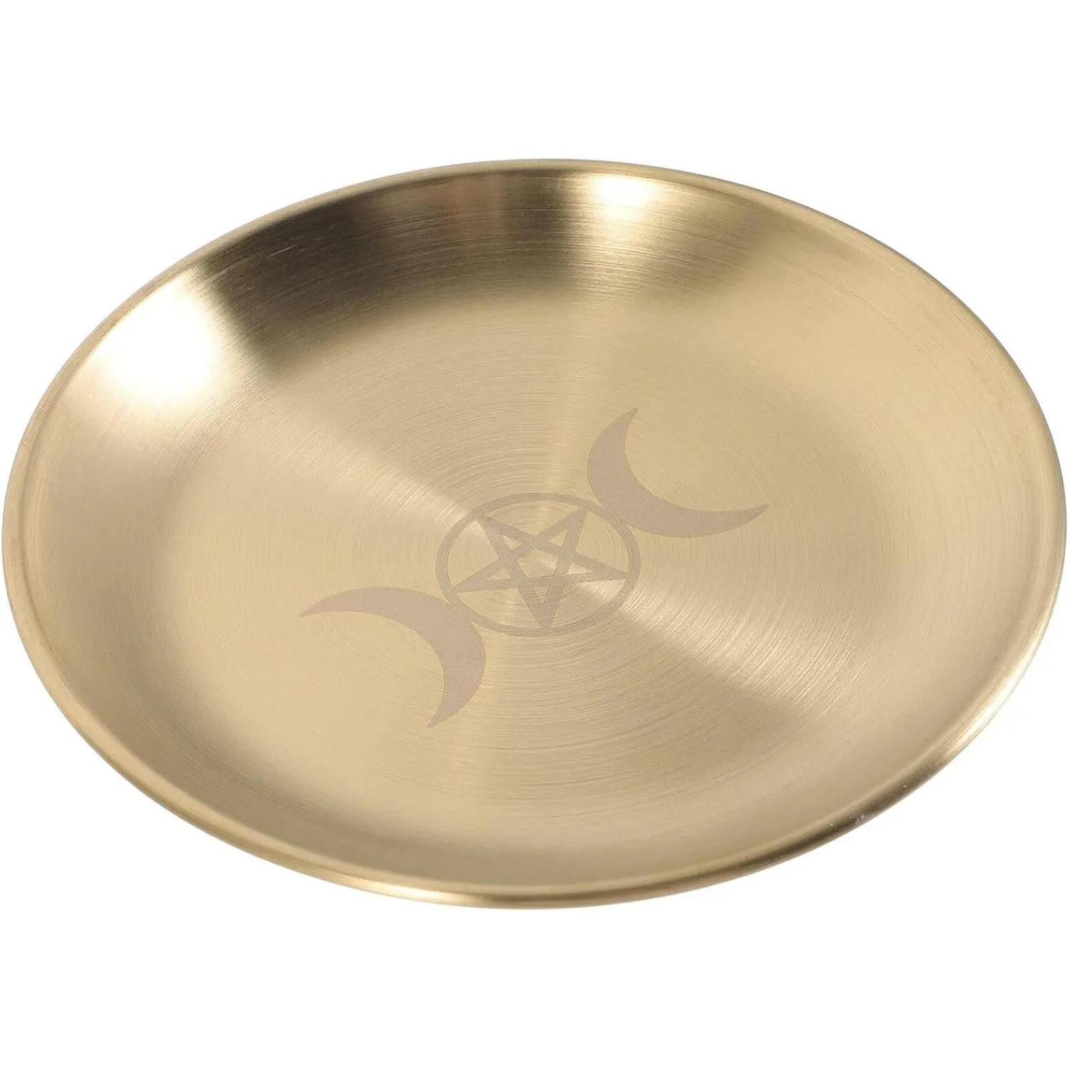 Bed Side Table Tray Altar Plate Candle Holder Ritual  Incense Offering Bowl Decorative Tealight Tray for   Tarot Supplies B Desk Valet Tray