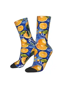 Citrus Fruits Sock Printed for Man Polyester