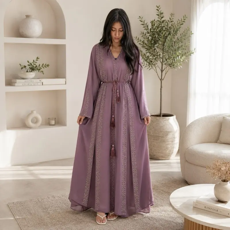 Women's Dubai Abaya, Long Sleeve Modest Fashion