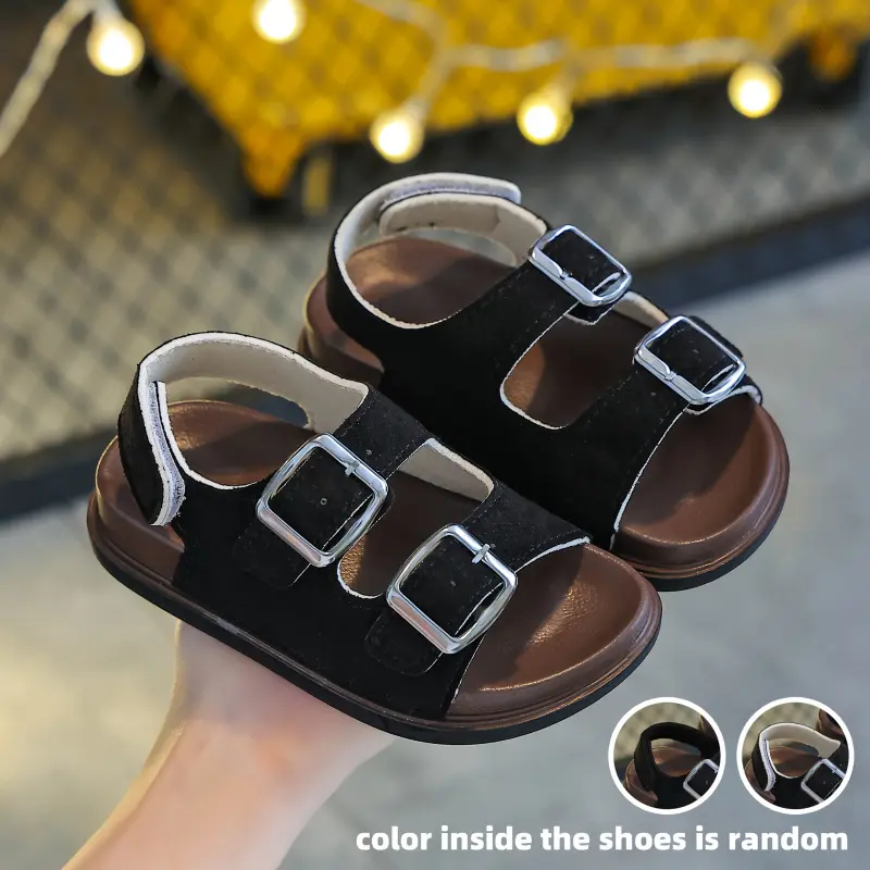 Kids' Trending Solid Color Flip-Flop Sandals, Lightweight & Comfortable Slip-on Shoes for Boys & Girls, Non-Slip Indoor-Outdoor Wear, Trending Sandals, House Slippers, Kids Outdoor Play, Synthetic, Easy To Wear, Birthdays, Slip-On Fit