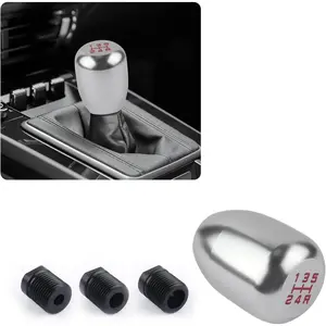 Car Gear Shift Knobs,Aluminum Alloy Manual Shift Knob 5 Speed for Car Decorations & Comfortable Touch,Universal Car Accessories Vehicle Gearshifter