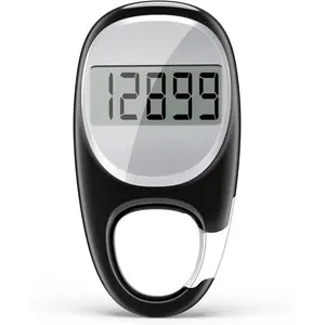 Simple Pedometer for Walking, Accurate Step Tracker with Carabiner, 3D Step Counter for Men Women Kids Seniors