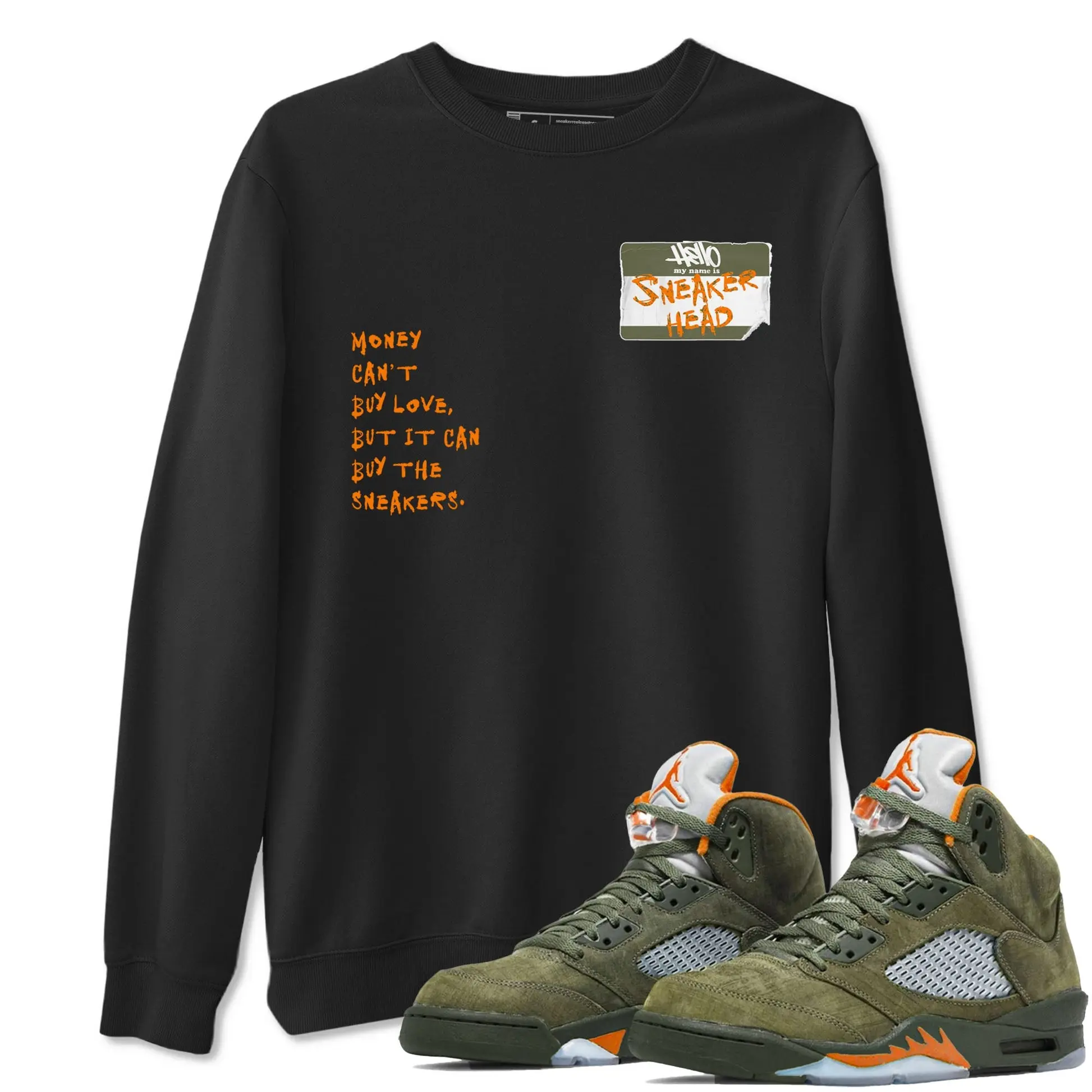 sneakerhead badge-aj5-olive  sweatshirt   MEN'S SWEATSHIRT
