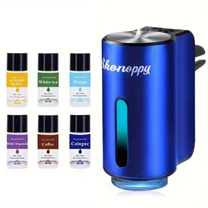 Car Air Freshener With Three Adjustable Intensity Levels, Car Aroma Diffuser, 6*10ML Portable Waterless Air Freshener Natural Perfume