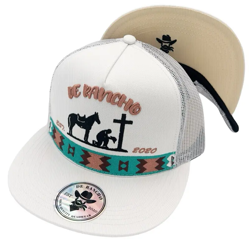 De Rancho Oración Hat (White) DR140