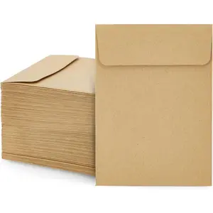 Seed Packets - 4.5 x 3.25 In, Brown, 100 Pack - Blank Seed Packets for Coins & Mini Parts Storage, DIY Craft Use