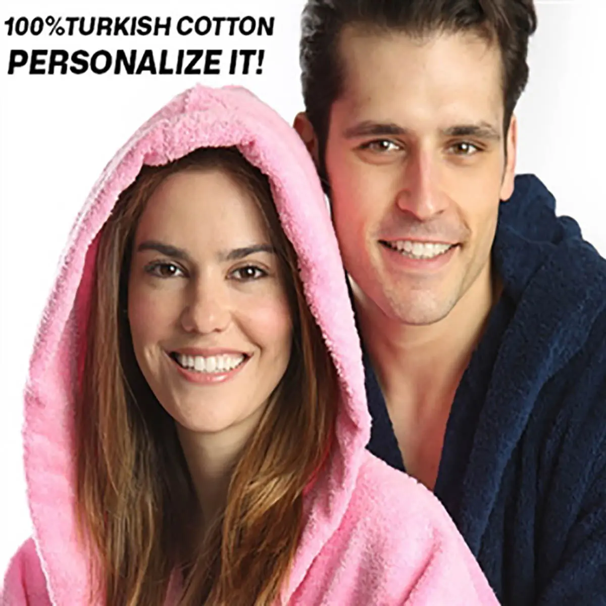 Hooded Turkish Terry Bathrobe, Made in Turkey