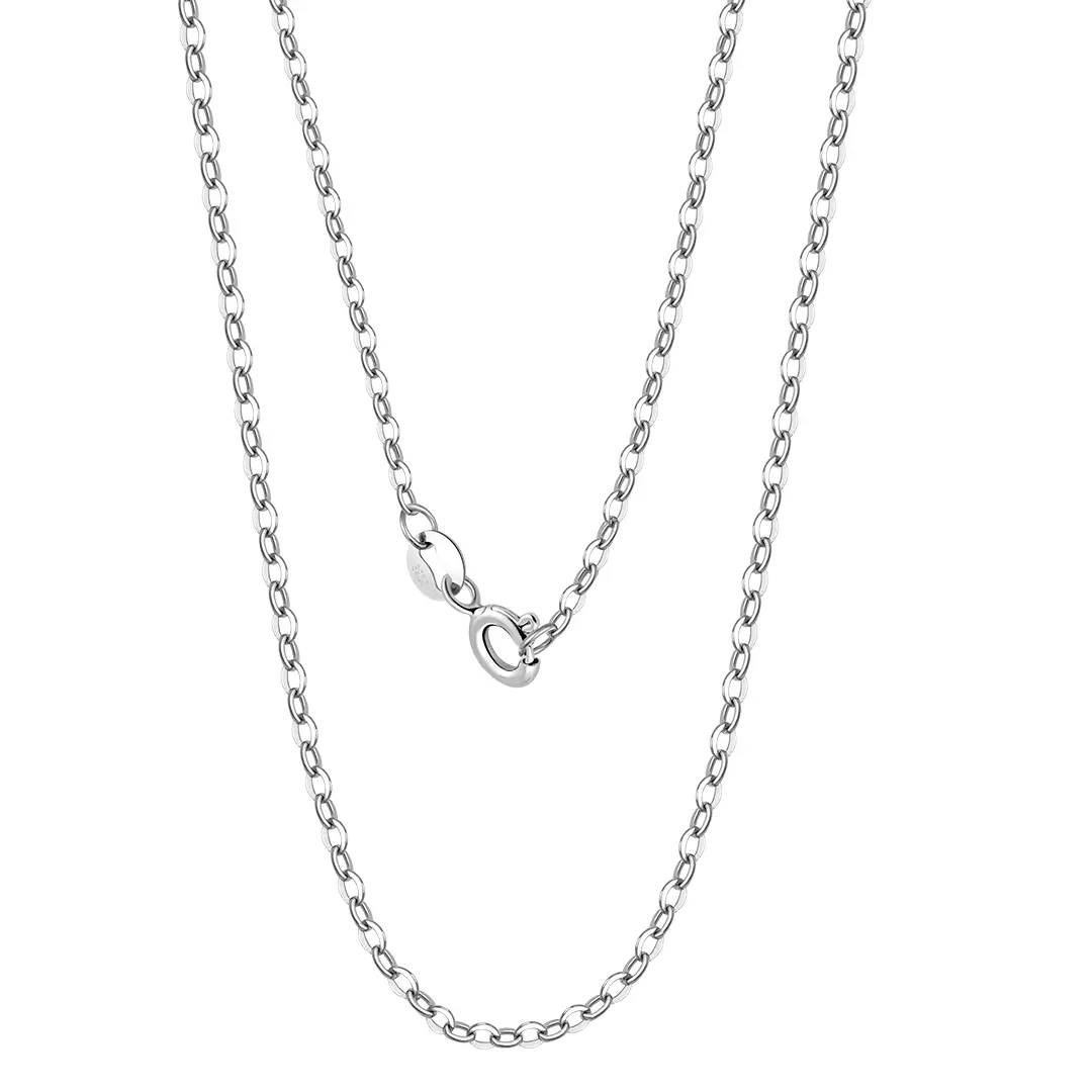 GNOCE Women's 18 Inch Simple Cable Chain Necklace, Modern Versatile Costume Jewelry for Everyday Wear with a Secure Clasp, Minimalist Chain, Modern Versatile Accessories, Chains