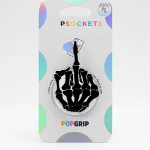 Deadly Attitude Phone Grip Magsafe, Monochrome Defiance Phone Grip Holder, Funny Phone Holder, Cartoon Animal Kindle Grip, Gift for Girls Boys