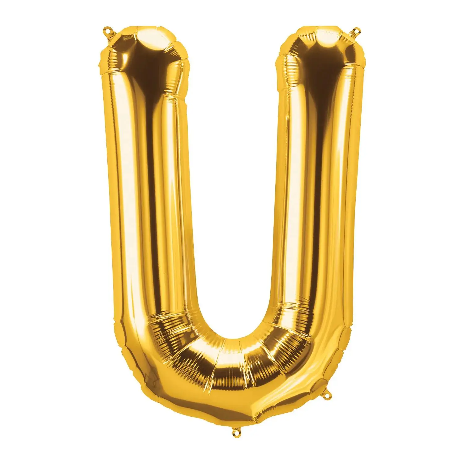 34" U-Shaped Gold Letter Mylar Foil Balloon, Party Decor, Balloon Decor for Celebrations, Anniversary Events, Birthday
