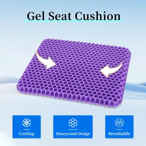 TikTok Viral Gel Seat Cushion – Cooling & Pressure Relief for Back Pain & Sciatica, Large Honeycomb Ergonomic Cushion for Office Chair & Car, 15.75×13.39×1in, Mother’s Day & Easter Gift Idea