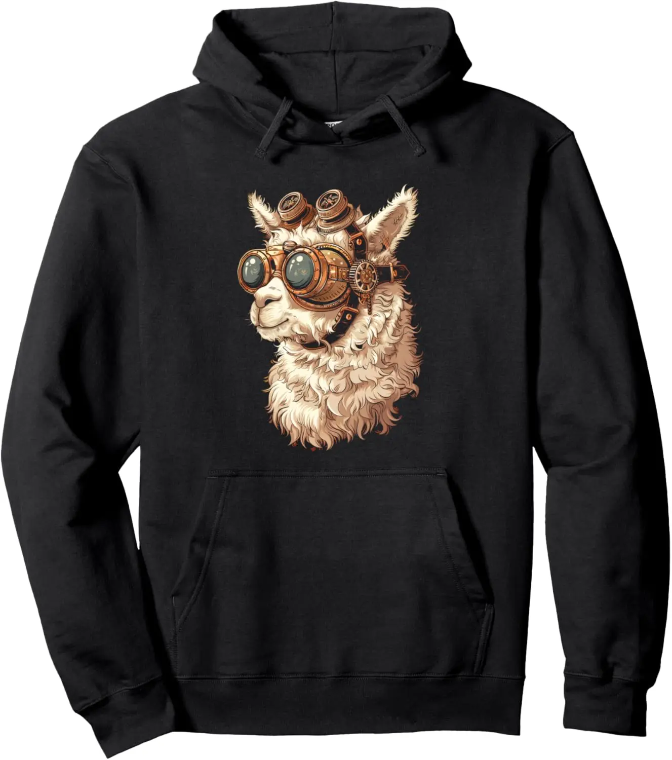 Steampunk Alpaca Women Men Steampunk Alpaca Pullover Hoodie