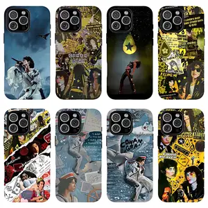 Conan Gray Lyrics & Concert Phone Case, Suitable for iPhone 17/16/15/14/13/12/11 Pro Max/Plusand Samsung Galaxy S23-25, shock-absorbing,Yellow Star Scrapbook Style