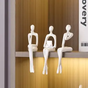 Abstract Art Sitting Posture Figure Ornaments Home Decoration Living Room Crafts Statues Resin Sculptures Figure Models