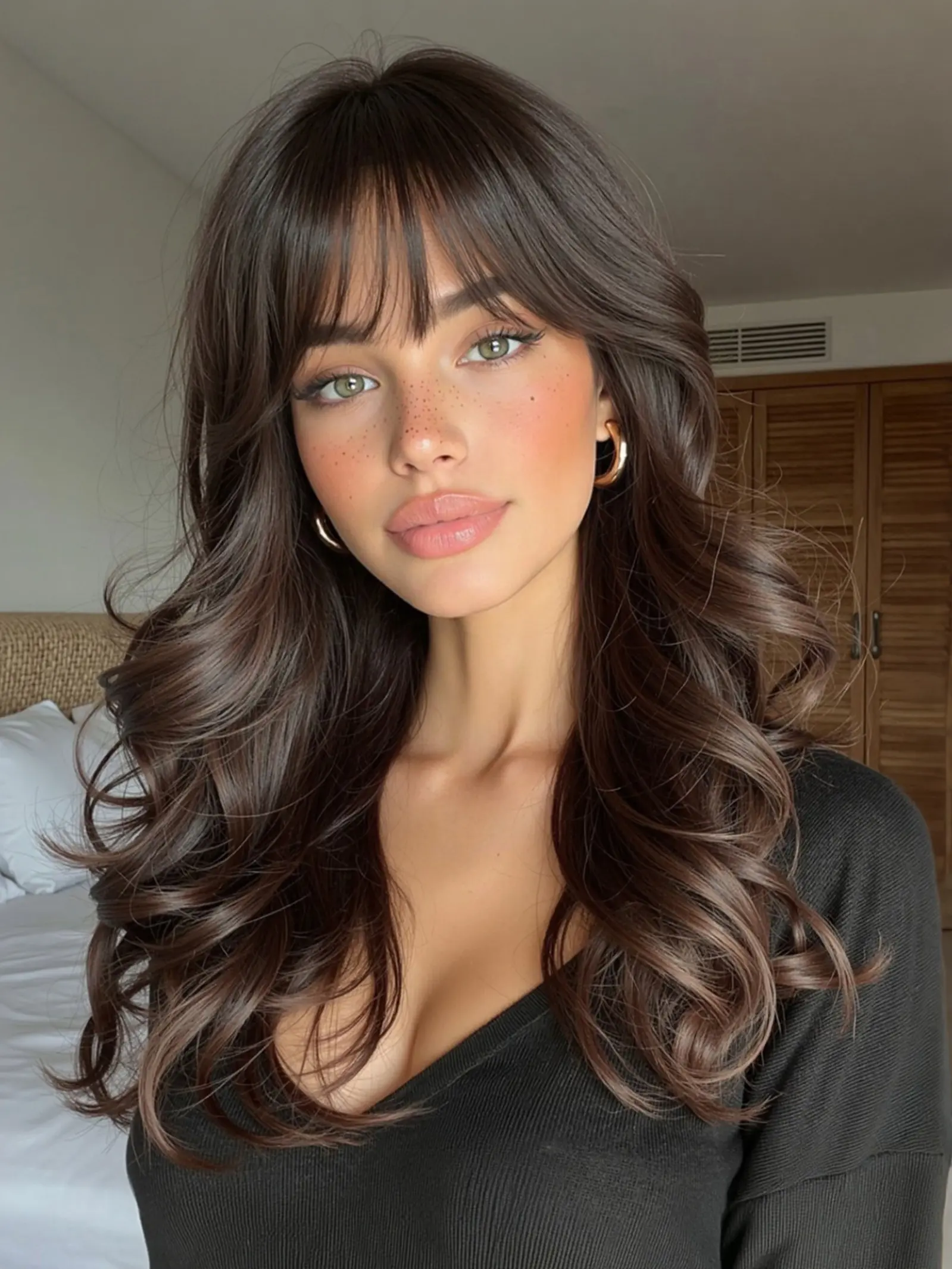 Women's Wig, 20 Inch Medium Curly Hair, Full Head High-Temperature Resistant Fashion Casual Wig, All Seasons Wear, Synthetic Material Wigs