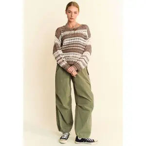 Coco Stripe Crochet Sweater