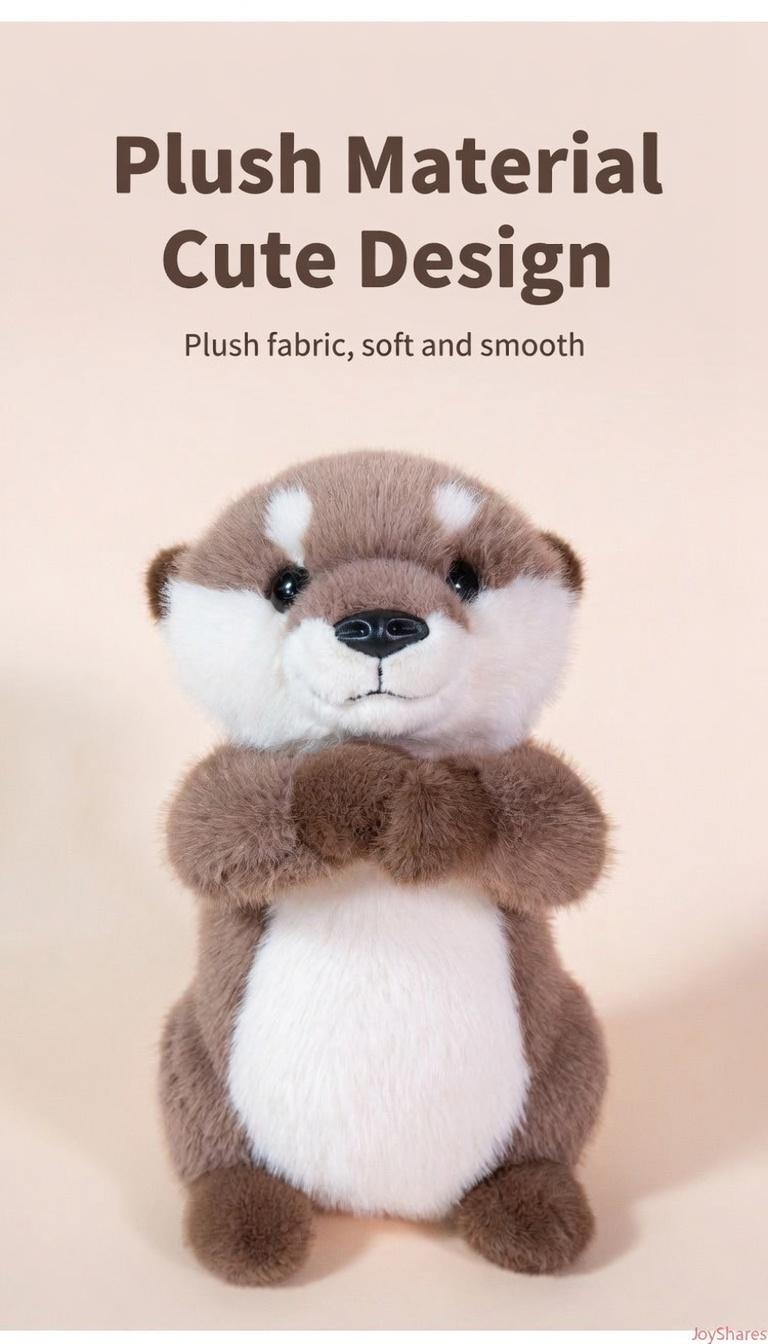 Cute Sea Otter Plush Doll, Soft Fluffy Stuffed Animal Toy, Skin-Friendly Fabric, Fine Stitching, Comfortable Touch, Ideal For Home Decor & Daily Companion, Mood Relief, Simple Practical Gift For All Ages