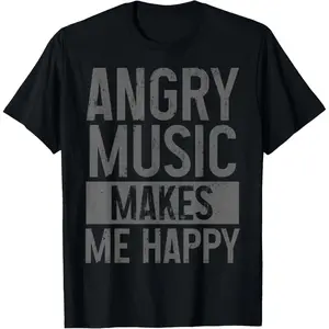 100% Cotton Angry Music Heavy Metal Death Metal Metalhead Metal Fan T-Shirt