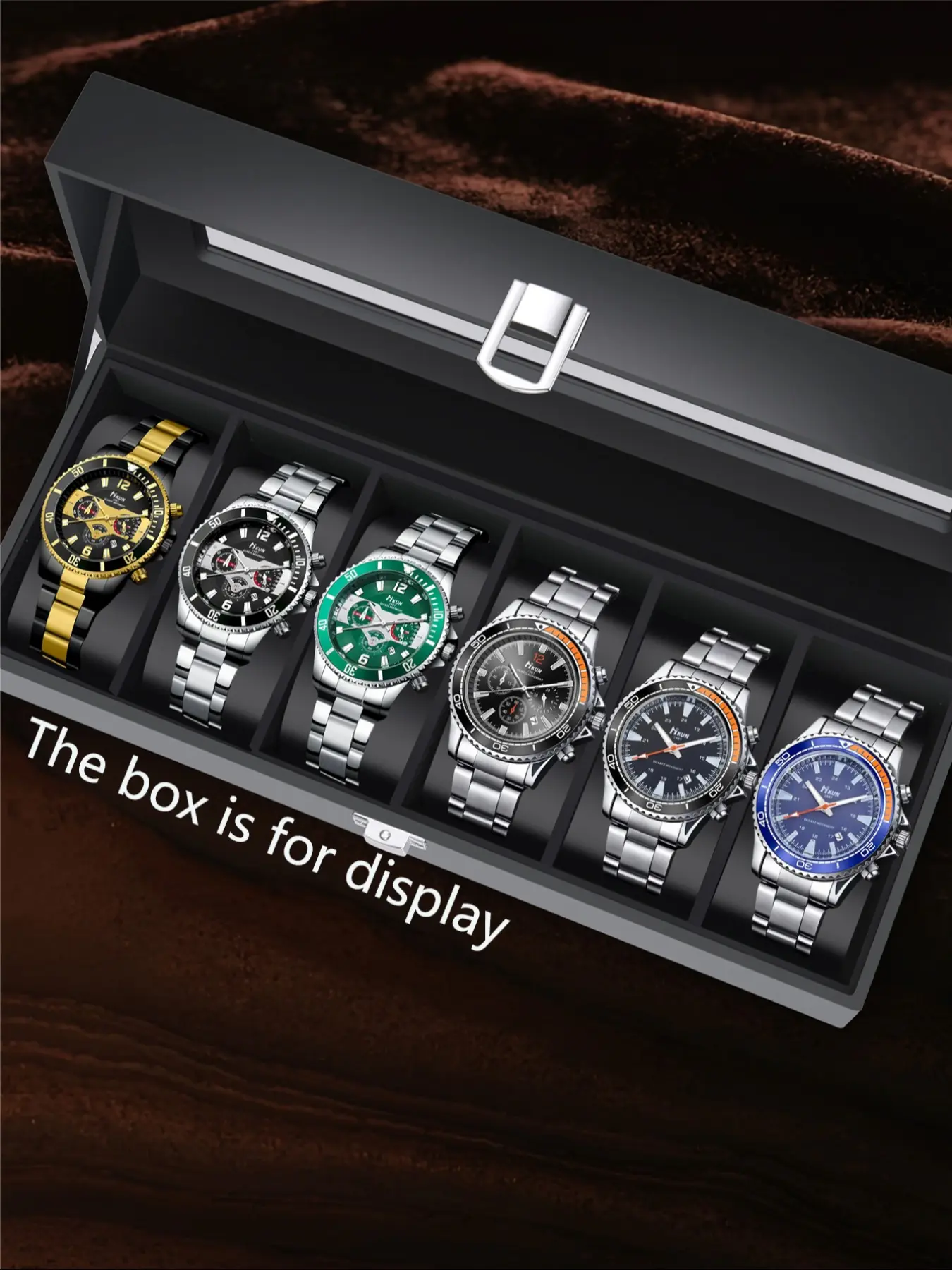6pcs High-Quality Men's Casual Wristwatch Set with Analog Quartz Movement, Stylish for All Seasons, Perfect Gift for Any Occasion, Quartz Watches