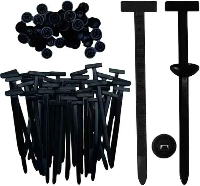100 PCS Nylon Universal Plastic Cable Tie Buckles Bulk Pack - Wire Management Tool for Car, Daily Repair Use, With Buckle