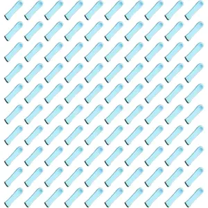 100 Pieces Ear Cleaner Tips, Ear Cleaner Replacement Tips, Ear Spoon Tips, Silicone Soft Cleaning Reuse Cap for Ear Wax Removal Tool Accessories (Blue)