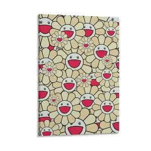 Takashi Murakamis Sun Flower Art Poster Canvas Wall Art Decor Print Picture Paintings.  (7) Canvas Poster Bedroom Decor Sports Landscape Office Room Decor Gift Frames Ornaments Artistic Photo