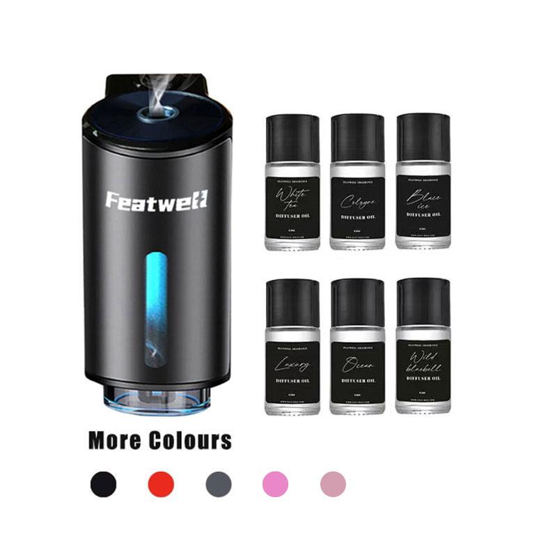 Featwell Car Air Fresheners - 3/6*10ml Natural French Perfume Lasts 45 Days, Portable Waterless Car Diffuser Air Freshener Car Aromatherapy Diffuser