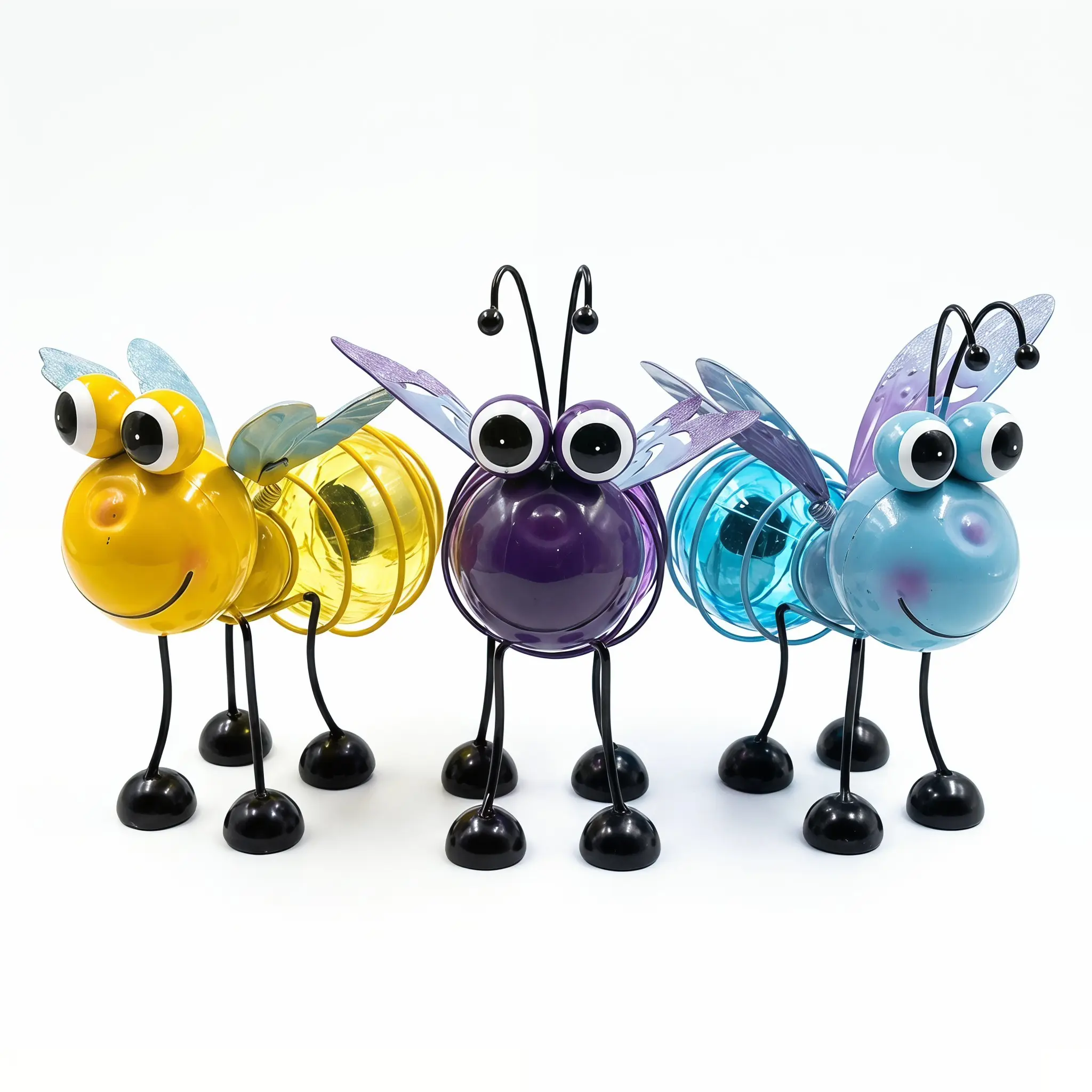 Cartoon Shape Iron Art Insect Outdoor Solar LED Lights - Metal Garden Statue, Yard Decor for Patio (Garden Statues & Sculptures)