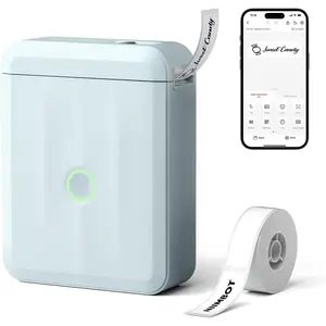 Upgraded Mini Label Maker Machine with Tape Portable Bluetooth Thermal Printer Sticker Labeler Multiple Templates for Office Organization Home