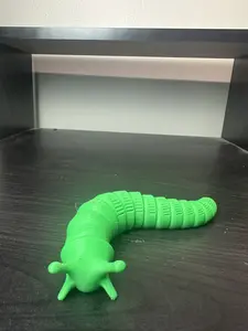 Articulated Lime Green Snail – Flexible 3D Printed Fidget Statue