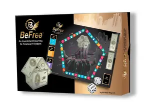 BeFree Family Board Game Educational Board Game, Be Free Realistic Money Board Game to Learn Finances, Fun Investment Board Game for Teens, Financial Game for Real Estate & Stock Market