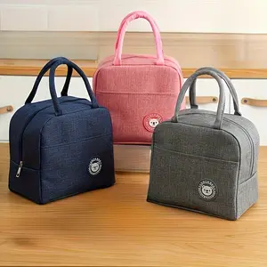 Hot-selling bear-patterned durable insulated thermal bag, handbag, tote bag, portable refrigeration bag, ice bag, storage bag, suitable for work, outdoor commuting, traveling, and non-food contact.