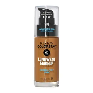 Revlon Liquid Foundation, ColorStay Face Makeup for Normal & Dry Skin, SPF 20, Longwear Medium-Full Coverage with Natural Finish, 180 Sand Beige, 1 fl oz