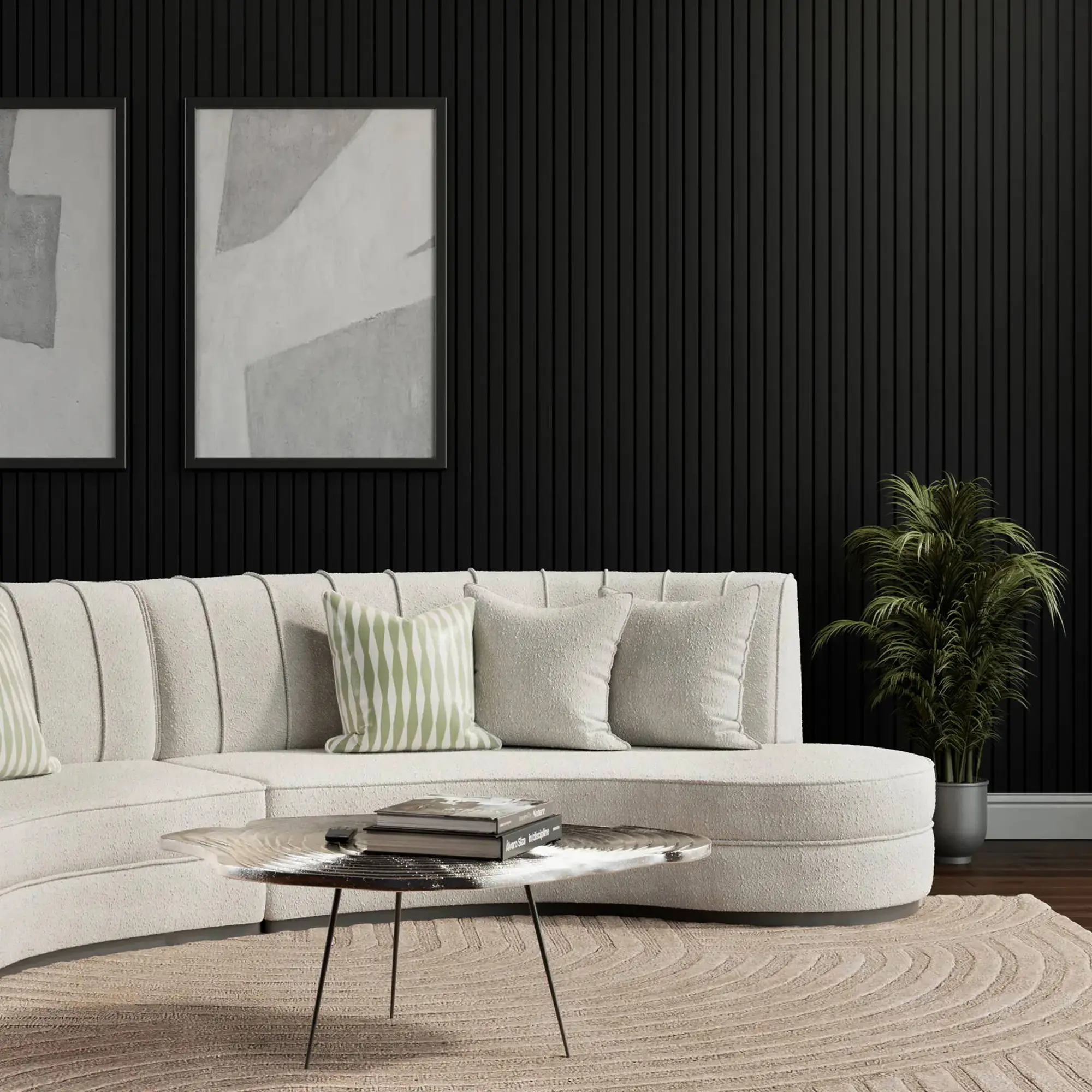 PARROT UNCLE Soundproof Wall Panels White/Black 4-piece Set for Enhanced Privacy and Acoustic Performance