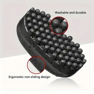 1PCSPortable Rubber Hair Curler Sponge, Durable and Washable, Suitable for Men and Women, Essential Barber Tool, Styling Brush for Curly Hair, Curl Defining Brush, Curling Brush, African Wave Sponge Ball